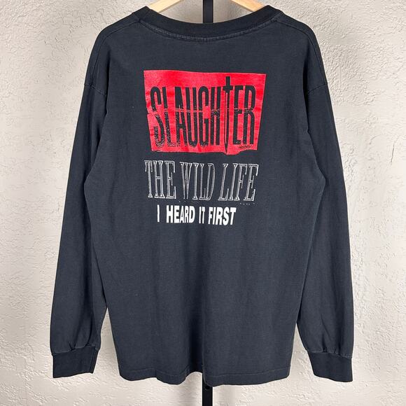 Slaughter The Wild Life 1992 Tour Rock Metal XL Band Longsleeve - Picture 2 of 5